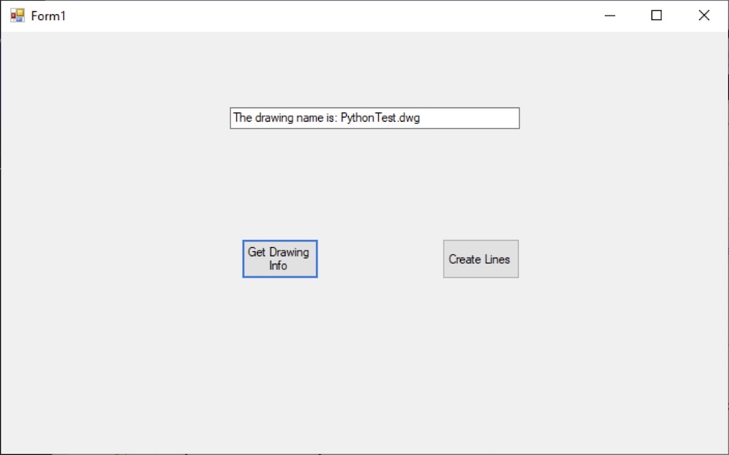 Example drawing automatically created by the python script. The